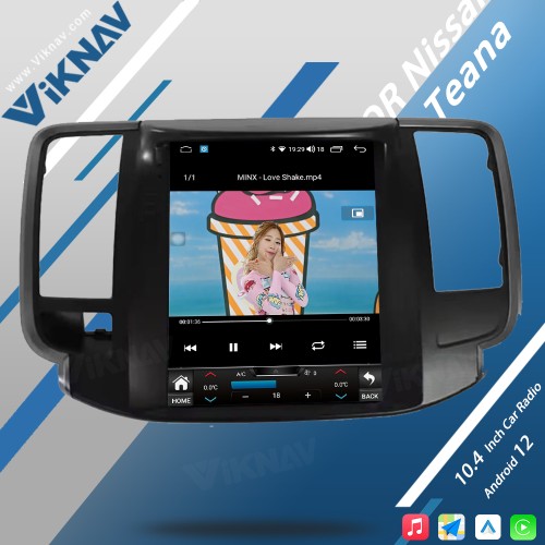 Viknav Android Screen Car Radio 10.4 inch For Nissan Teana 2008-2012 Auto Stereo Receiver Multimedia Player GPS Tape Recorder(64GB)