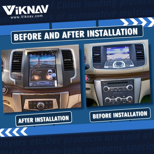 Viknav Android Screen Car Radio 10.4 inch For Nissan Teana 2008-2012 Auto Stereo Receiver Multimedia Player GPS Tape Recorder(64GB)