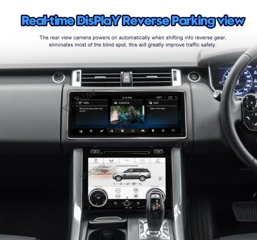 Viknav 12.3 Inch Touch Screen Car Radio For Rover Range Rover Sport L494 2013-2017 Right Hand Driving Multimedia Player GPS Navigation Head Unit（Red 128GB）