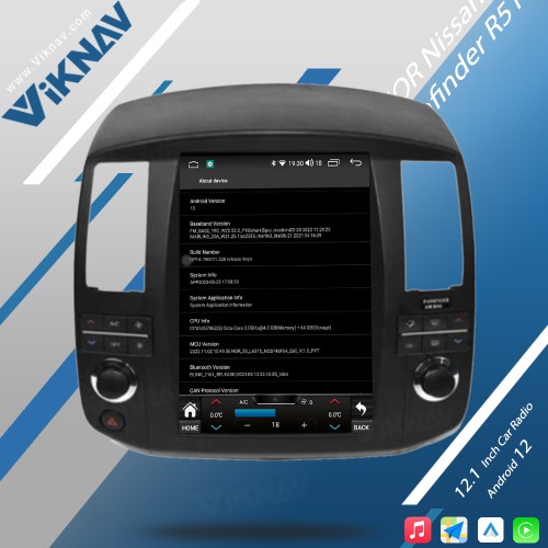 Viknav For Nissan Pathfinder R51 2006-2011 Android Car Radio 12.1 inch GPS Navigation with screen Car Audio Stereo Head multimedia player(64GB)