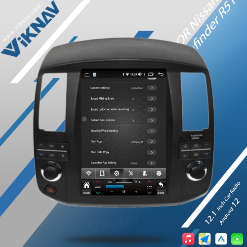 Viknav For Nissan Pathfinder R51 2006-2011 Android Car Radio 12.1 inch GPS Navigation with screen Car Audio Stereo Head multimedia player(64GB)