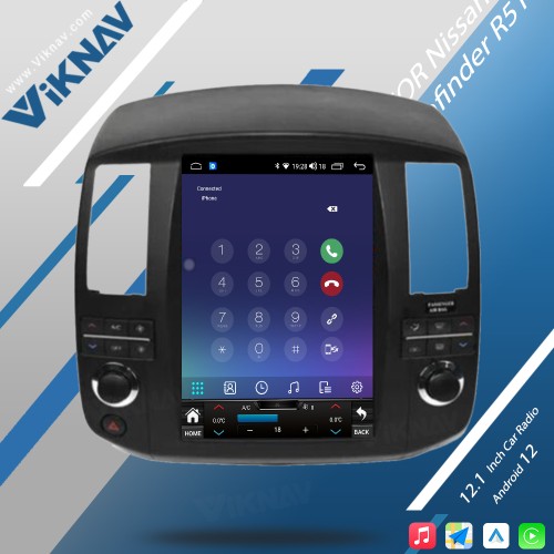 Viknav For Nissan Pathfinder R51 2006-2011 Android Car Radio 12.1 inch GPS Navigation with screen Car Audio Stereo Head multimedia player(64GB)