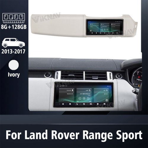 Viknav 12.3 Inch Touch Screen Car Radio For Rover Range Rover Sport L494 2013-2017 Right Hand Driving Multimedia Player GPS Navigation Head Unit（Ivory 128GB）