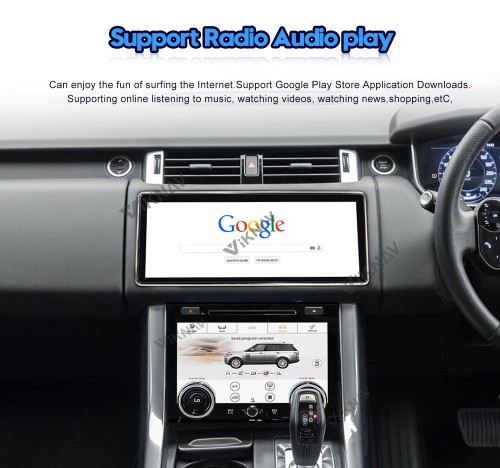 Viknav 12.3 Inch Touch Screen Car Radio For Rover Range Rover Sport L494 2013-2017 Right Hand Driving Multimedia Player GPS Navigation Head Unit（Ivory 128GB）