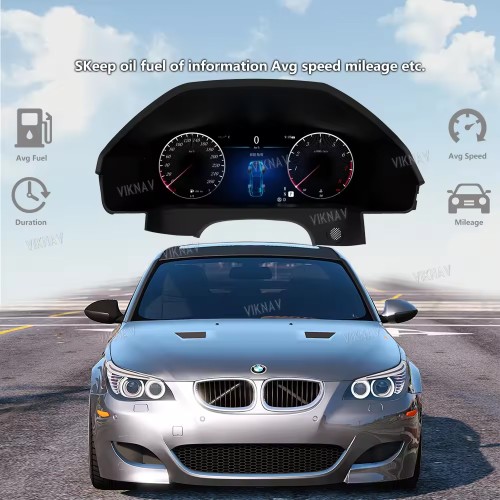 Viknav 12.3 Inch Digital Cluster Car Speedometer For Mercedes Benz E-Class W212 2014 2015 Linux System Car Instrument Cluster Screen Instrument Replacement (NTG4.5)