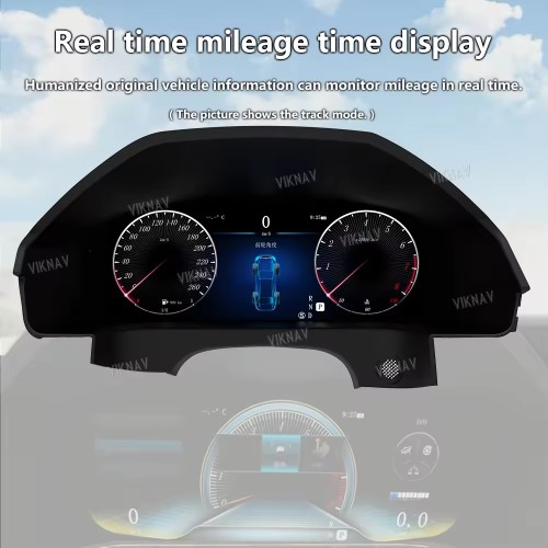 Viknav 12.3 Inch Digital Cluster Car Speedometer For Mercedes Benz E-Class W212 2014 2015 Linux System Car Instrument Cluster Screen Instrument Replacement (NTG4.5)