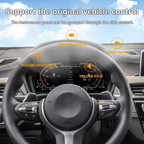 Viknav Digital Instrument Cluster 11 inch For BMW 1 series E87 2004-2011 Linux System Vertical Screen Car SpeedMeter Car Dashboard Digital Panel