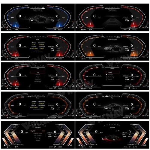 Viknav Digital Instrument Cluster 12.3 inch For BMW X5 E70 2007-2013 Linux system Vertical Screen Car Speed Meter Car Dashboard Digital Panel Head Unit