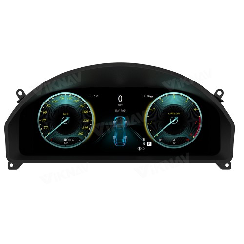 Viknav 12.3 Inch Digital Cluster Car Speedometer For Mercedes Benz E-Class W207 2010-2015 Linux System Car Instrument Cluster Screen Instrument Replacement (NTG4.0/4.5)