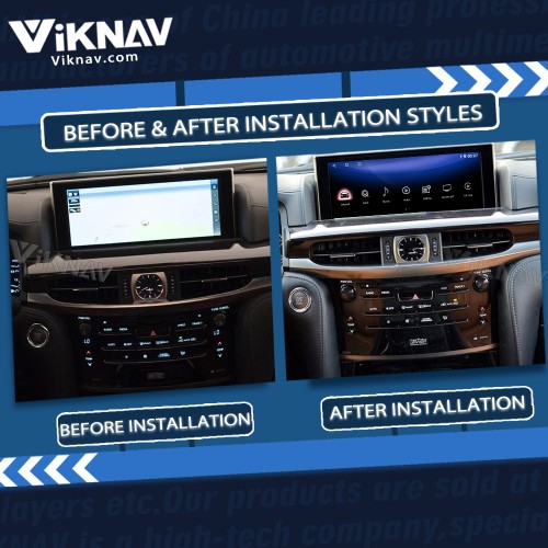 Viknav GPS Navi Decoding Box For Lexus  LX 2016-2020Original Car 12.3 Inch Screen Car GPS Multimedia Android System Decoding tool Video Interface(128gb)
