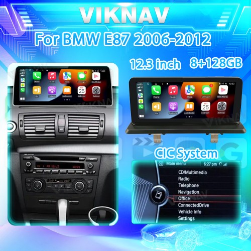 Viknav 12.3 inch Car Radio For BMW 1 Series E87 2006-2012 CIC System Navigation with screen DVD Multimedia 128GB