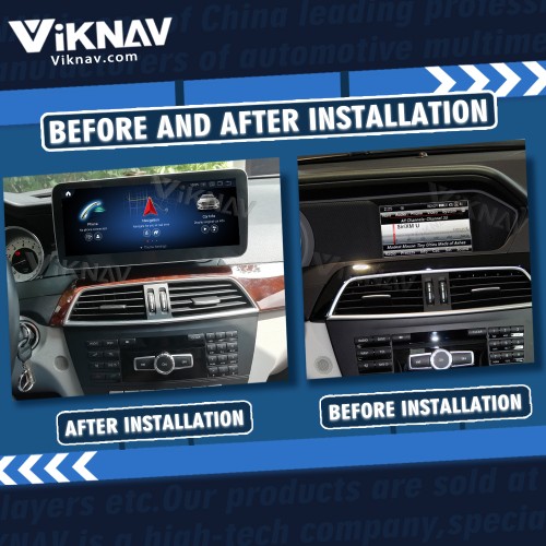 Viknav Android Car Radio For Mercedes Benz C Class W204 2011-2013 LHD RHD Car 12.3 Inch Stereo Multimedia Player GPS Navigation Car(NTG4.5)