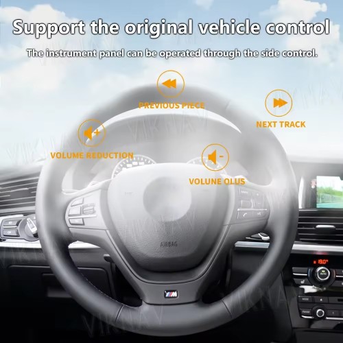 Viknav Digital Instrument Cluster For BMW X3 X4 X5 X6 2010-2019 Linux System Vertical Screen Dashboard Panel Virtual LCD Speedometer Player