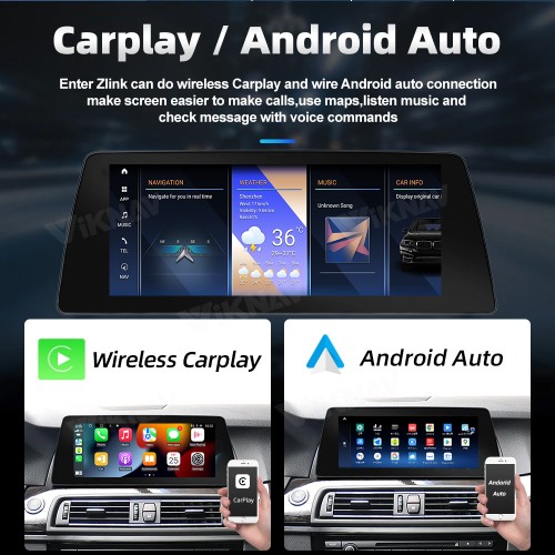 Viknav Car Radio 12.3 inch For BMW 6 Series F06 F12 2010-2012 CIC System Wireless Android Auto Carplayer GPS Navigation Multimedia Player