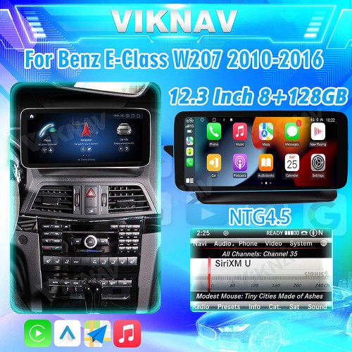 Viknav 12.3 Inch Android Car Radio For Mercedes Benz E W207 2010-2016 GPS Navigation DVD Multimedia Player(NTG4.5)