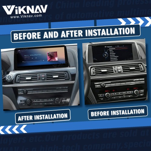 Viknav Car Radio 12.3 inch For BMW 6 Series F06 F12 2010-2012 NBT System Wireless Android Auto Carplayer GPS Navigation Multimedia Player