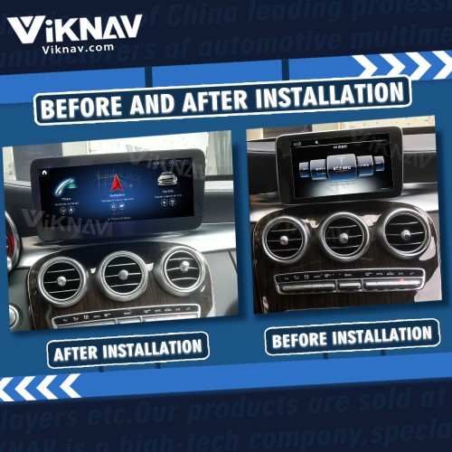 Viknav 12.3 Inch Android Car For Mercedes Benz C W205 GLC X253 V W447 X 2015-2019 With Screen Multimedia Player GPS Navigation 2Din(NTG5.0)