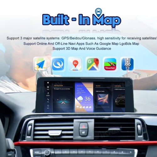 Viknav Car Radio 12.3 inch For BMW X5 X6 E70 E71 2007-2010 CCC System Support Wireless Apple CarPlay Android Auto Multimedia Player 128GB