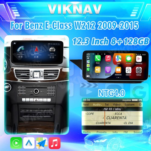 Viknav 12.3 Inch Android Car radio With Screen For Mercedes Benz E Class W212 2009-2015 GPS Navigation 2Din Multimedia Player(NTG4.0)