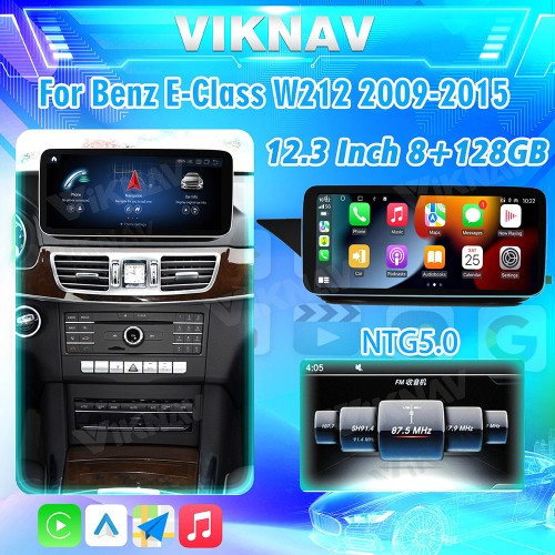 Viknav 12.3 Inch Android Car radio With Screen For Mercedes Benz E Class W212 2009-2015 GPS Navigation 2Din Multimedia Player(NTG5.0)