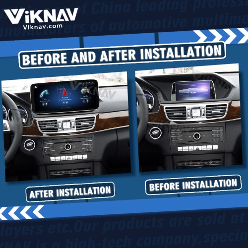 Viknav 12.3 Inch Android Car radio With Screen For Mercedes Benz E Class W212 2009-2015 GPS Navigation 2Din Multimedia Player(NTG5.0)
