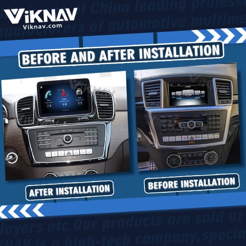 Viknav Android Auto Car Radio For Mercedes Benz GLE GLS GL ML W166 X166 2012-2019 Vertical Screen HD LCD Touch Screen(NTG5.0)
