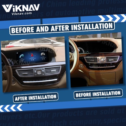 Viknav 10.25 Inch Android Car Radio For Mercedes Benz S CLASS W221 2006-2013 Multimedia Auto Player Vedio GPS Navigation(128GB)