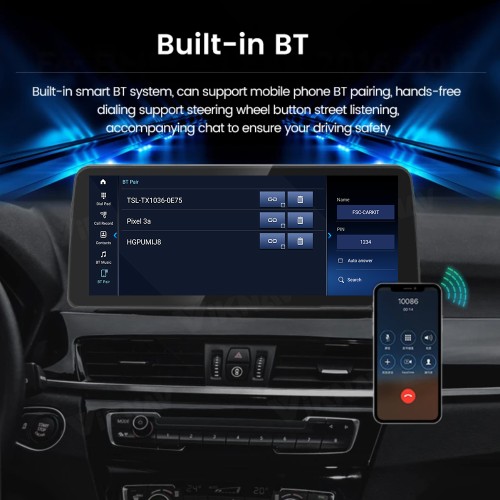 Viknav 12.3 inch Car Radio For BMW X1 F48 2016 2017 NBT System Wireless Multimedia Player GPS Navigation Android Auto Stereo Carplay 128GB