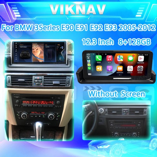 Viknav 12.3 inch Car Radio For BMW 3 series E90 E91 E92 E93 2005-2012 Android Auto GPS Navigation Multimedia Carplay Head Unit 128GB