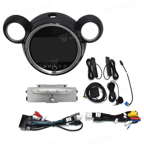 Viknav 9 Inch Screen Car Radio For BMW Mini Cooper R56 R60 2011-2014 Android System Navigation GPS Rear View Multimedia Player（Silver CD Without Screen 128GB）