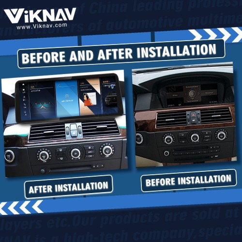 Viknav 10.25 inch Car Radio For BMW 5 Series E60 2005-2010 CCC System GPS Navigation Carplay Multimedia Player Android Auto 2Din 128GB