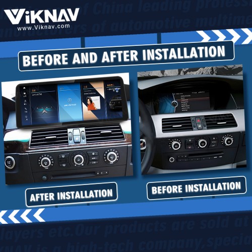 Viknav 10.25 inch Car Radio For BMW 5 Series E60 2009-2010 CIC System GPS Navigation Carplay Multimedia Player Android Auto 2Din 128GB