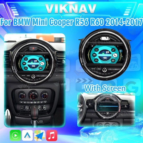 Viknav 9 Inch Screen Car Radio For BMW Mini Cooper R56 R60 Limited Edition 2014-2017 Android System Navigation GPS Rear View Multimedia Palyer（With Screen 128GB）