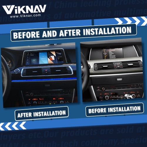 Viknav 12.3 inch Car Radio For BMW 5 Series F07 GT 2011-2012 CIC System GPS Navigation Car Stereo Android Auto Multimedia Player 128GB