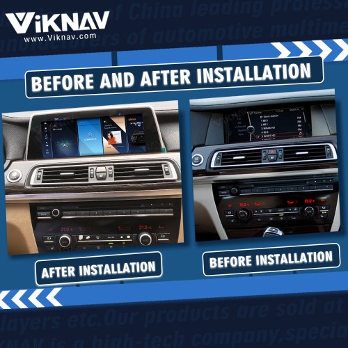Viknav 12.3 inch Car Radio For BMW 7 Series F01 F02 2009-2012 CIC System GPS Navigation with screen Carplay Multimedia 128GB