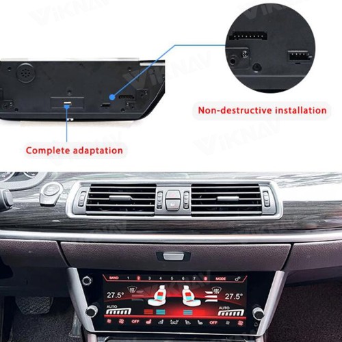 Viknav Car Climate Control For BMW 5 Series GT 2010-2017 AC Panel Touch Board LCD Digital Dashboard Air Conditioning Screen