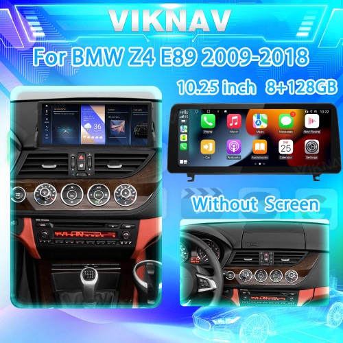 Viknav 10.25 Inch Car Radio For BMW Z4 E89 2009-2018 Upgrade Auto Stereo Multimedia Player GPS Navigation Wireless Apple Carplay Head Unit Original Car Without Screen with Storage Box 128GB