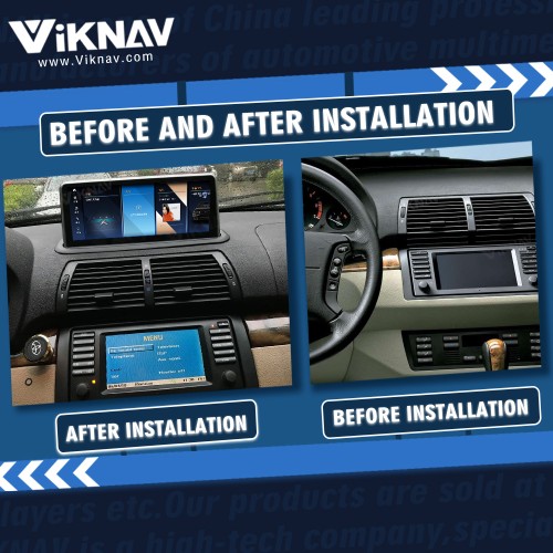 Viknav 10.25 Inch Car Radio For BMW X5 E53 1999-2006 Upgrade Auto Stereo Multimedia Player GPS Navigation Wireless Apple Carplay Head Unit 128GB