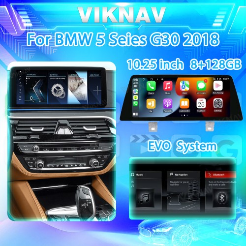 Viknav 10.25 inch Car Radio For BMW 5 Series G30 2018 EVO System GPS Navigation Wireless Android Auto Multimedia Player Head Unit 128GB