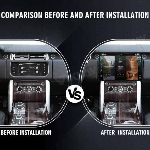 Viknav Ship From USA 14 Inch Radio Replacement For Land Rover Range Rover Vogue L405 2013-2017 Android Car Radio Head Unit CarPlay Android Auto Touch Screen GPS Navigation (For Bosch System)