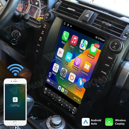 Viknav Ship From USA 15.6 Inch Android Screen For Toyota 4Runner 2010-2022 Car Multimedia Player Android Touch Screen Replacement Car Radio GPS Navigation Auto Stereo Receiver Head Unit