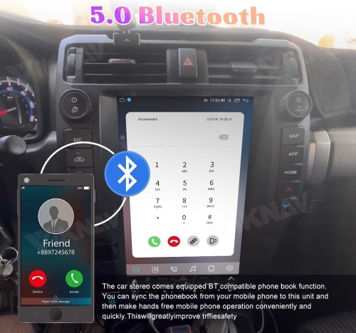 Viknav Ship From USA 15.6 Inch Android Screen For Toyota 4Runner 2010-2022 Car Multimedia Player Android Touch Screen Replacement Car Radio GPS Navigation Auto Stereo Receiver Head Unit
