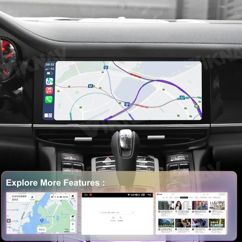 Viknav Ship From USA 8GB+128GB Android Radio For Porsche Panamera 2011-2017 Multimedia Player 12.3 Inch Touch Screen Head Unit Android Auto Tape Recorder GPS Navigation