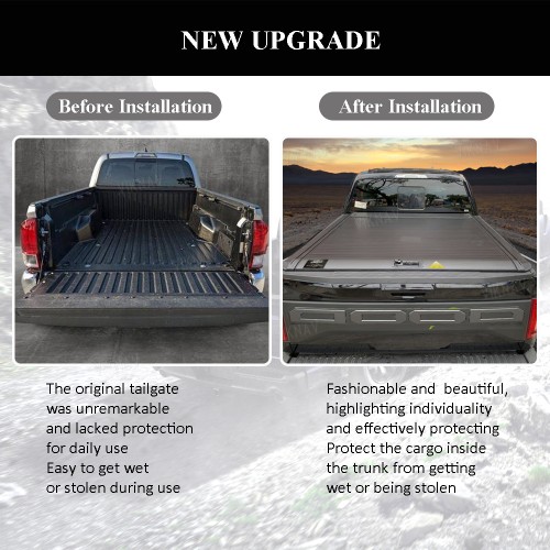 Viknav Automatic Retract Hard Tonneau Cover Fits Ford F-150 5.5/6.5 ft Truck Bed Matte Black Low Profile Waterproof Off Road Rack Ready Retractable Aluminum Pickup Tonneau Cover