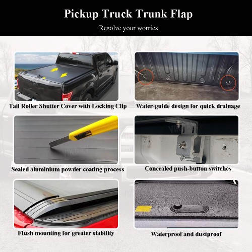 Viknav Automatic Retract Hard Tonneau Cover Fits Ford F-150 5.5/6.5 ft Truck Bed Matte Black Low Profile Waterproof Off Road Rack Ready Retractable Aluminum Pickup Tonneau Cover