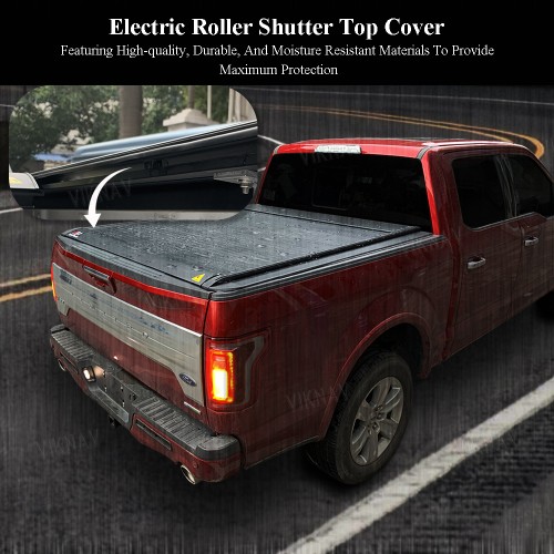Viknav Automatic Retract Hard Tonneau Cover Fits Ford F-150 5.5/6.5 ft Truck Bed Matte Black Low Profile Waterproof Off Road Rack Ready Retractable Aluminum Pickup Tonneau Cover