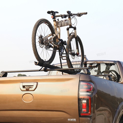 Viknav Truck Bed Bike Rack Mount Lockable Quick Release Bike Fork Universal Aluminum Truck Bed Tonneau Cover Rack Crossbars Low Profile