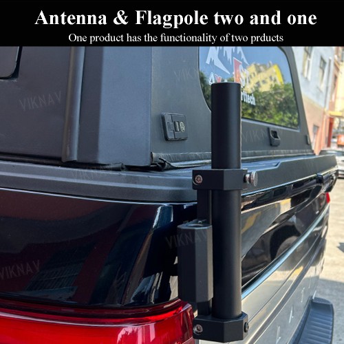 Viknav Truck Bed Flag Pole Holder Compatible For F150 2017-2020 2022 Aluminium Alloy Truck Bed Rail Flag Holder Kit No Drilling