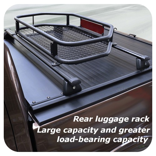 Viknav Truck Bed Cargo Carrier Steel Basket Car Top Luggage Holder for PickUp Trucks Truck Bed Tonneau Cover Rack Crossbars