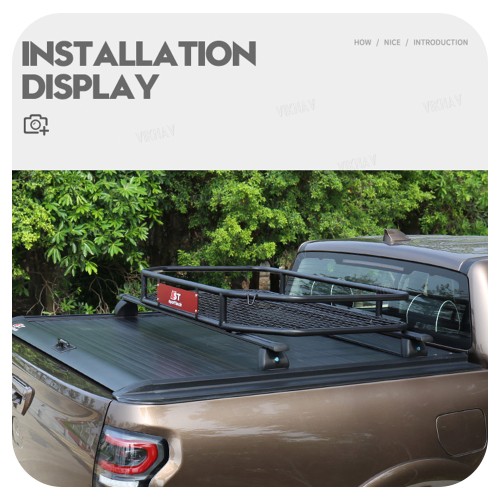 Viknav Truck Bed Cargo Carrier Steel Basket Car Top Luggage Holder for PickUp Trucks Truck Bed Tonneau Cover Rack Crossbars